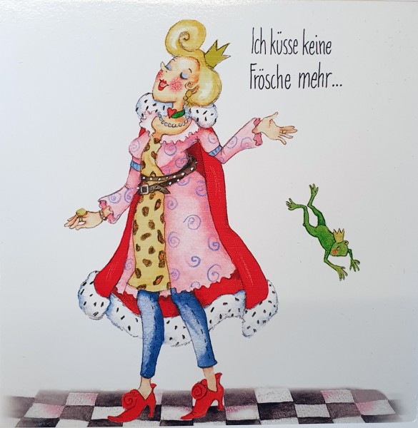 Holzbilder Yvonne Hoppe-Engbring "Powerfrauen" - Ich küsse keine Frösche mehr