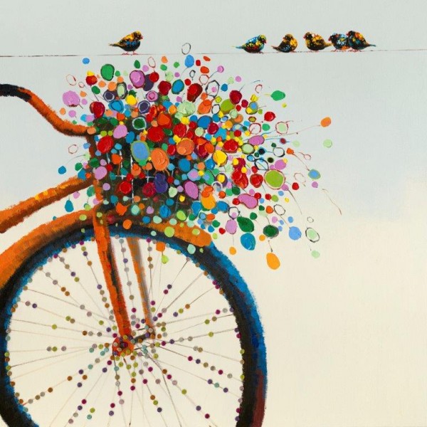 Bild &quot;Fahrrad mit Blumenkorb&quot; by SABODesign
