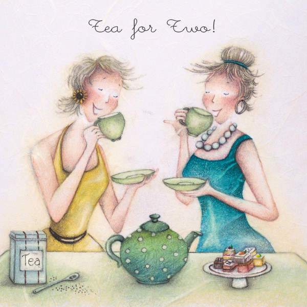 Holzbild von Berni Parker "Tea for two"